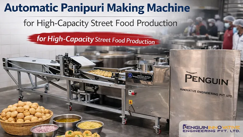 Automatic panipuri making machine manufacturer for high capacity street food production | Penguin Engineering