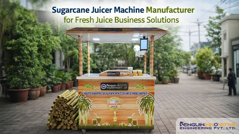 Sugarcane juicer machine manufacturer for fresh juice business solutions | Penguin Engineering